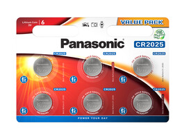 Panasonic CR2025 Lithium 3V Blister 6
