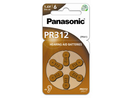 Panasonic PR312 PR41 Hearing Aid Blister 6