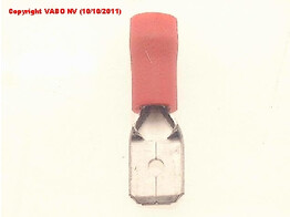 Connector Faston 6.3 Male  Red Wire