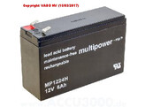 Multipower MP1224H  12V 6AH  24W/2V 151x51x94  102  UPS