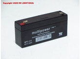Multipower MP3.3-6 - PB    6V 3.3AH   134 X 34 X 66