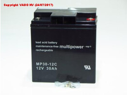 Multipower MP30-12C  12V 30AH PB 166x125.5x176 CYCLIC