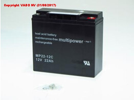 Multipower MP22-12C  12V 22AH PB 181x76x167 CYCLIC