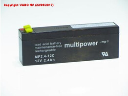 Multipower MP2.4-12C  12V 2.4AH PB   178 X 34.5 X 60