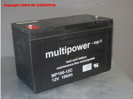 Multipower MP100-12C 12V 100AH M6 AGM 338 X 170 X 212  220i