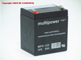 Multipower MP12-5C  12V 5AH PB 90x70x108 CYCLIC