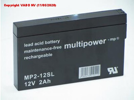 Multipower MP2-12SL 12V 2AH PB - SPECIAL MODEL 150x22x88