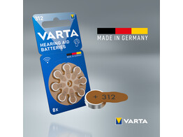 Varta 24607 Hearing Aid Battery 312 Blister 8
