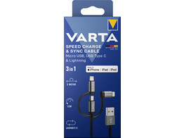 Varta 3 in 1   Micro  C  Lightning   Charge   Sync